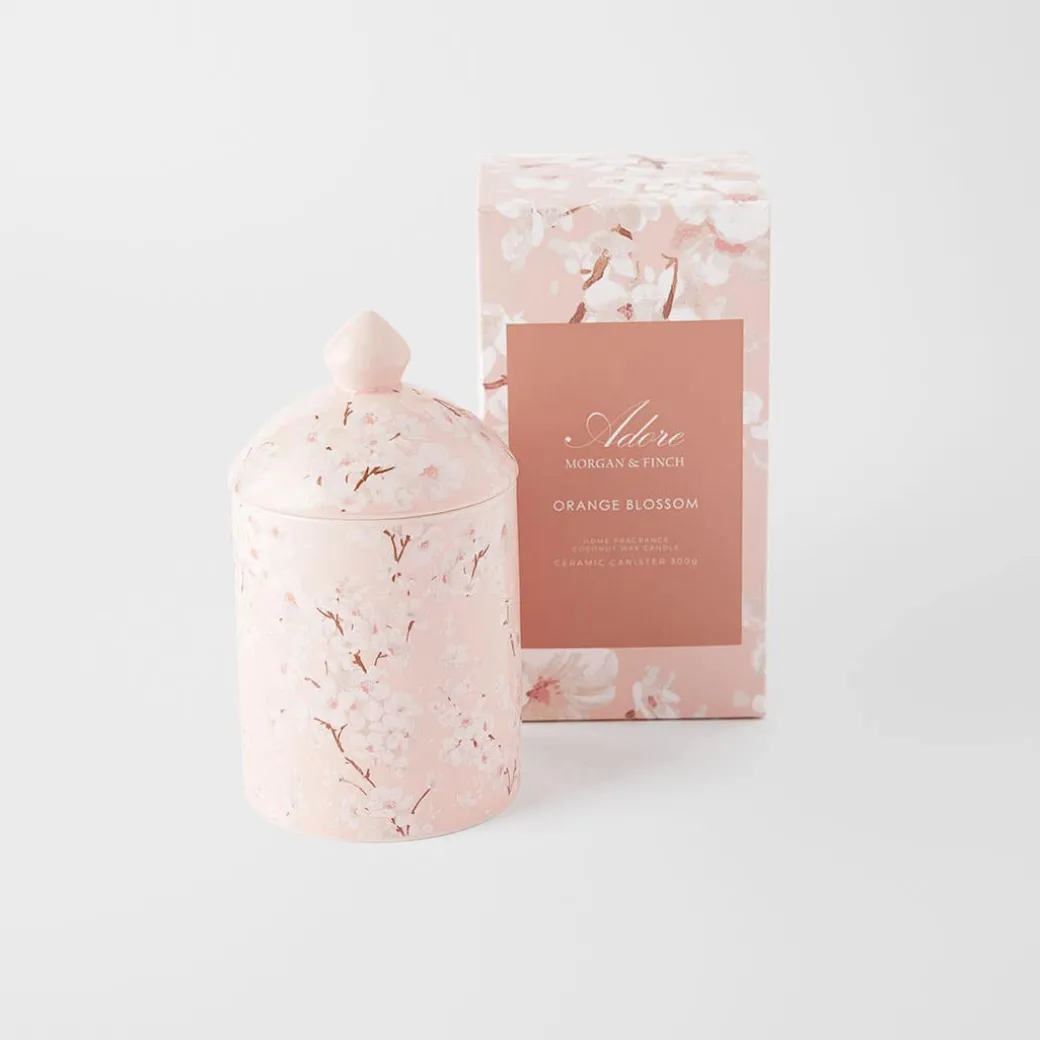 Adore Scented Candle With Ceramic Lid - Orange Blossom