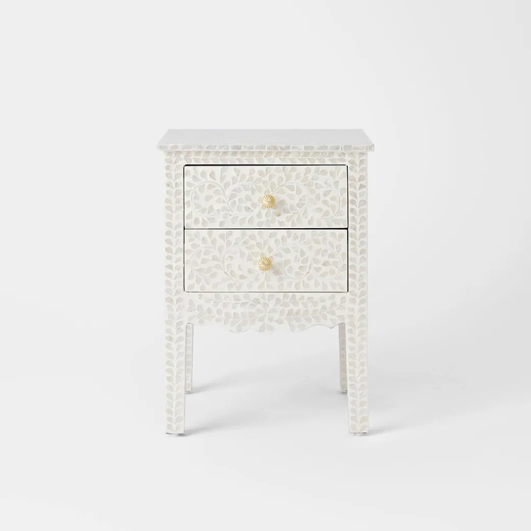 Alice Inlay 2 Drawer Bedside Table