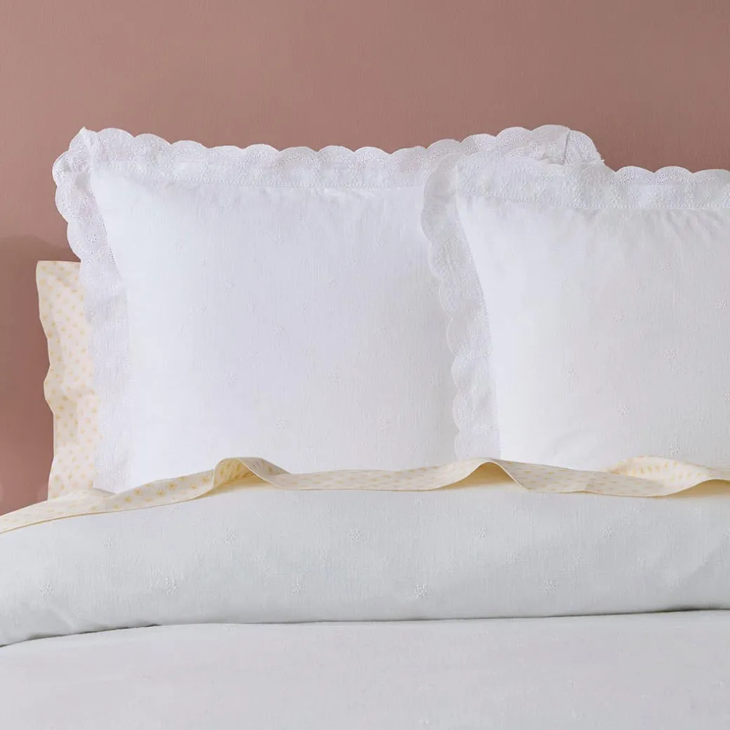 Alina Quilt Cover - White