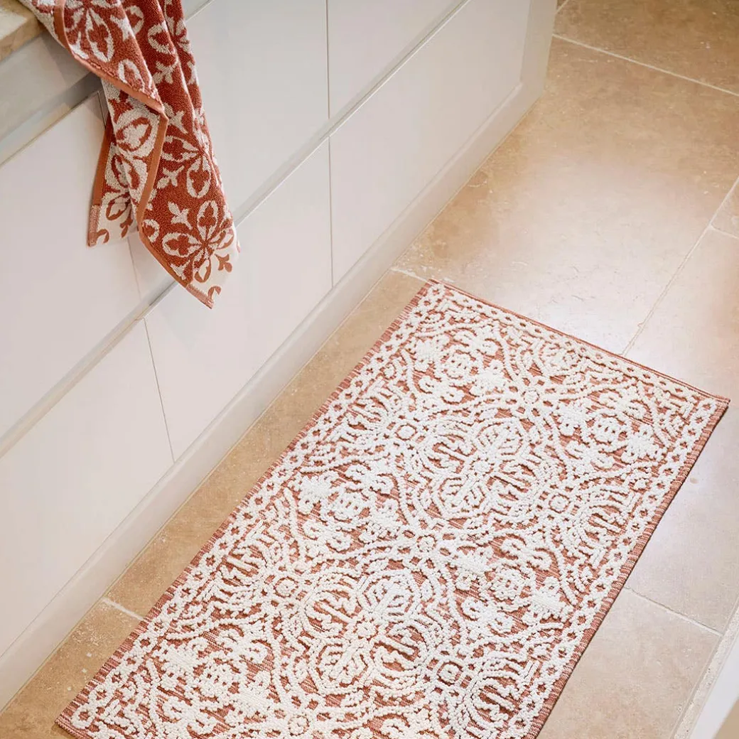 Alva Bath Mat - Olive Green/Ivory