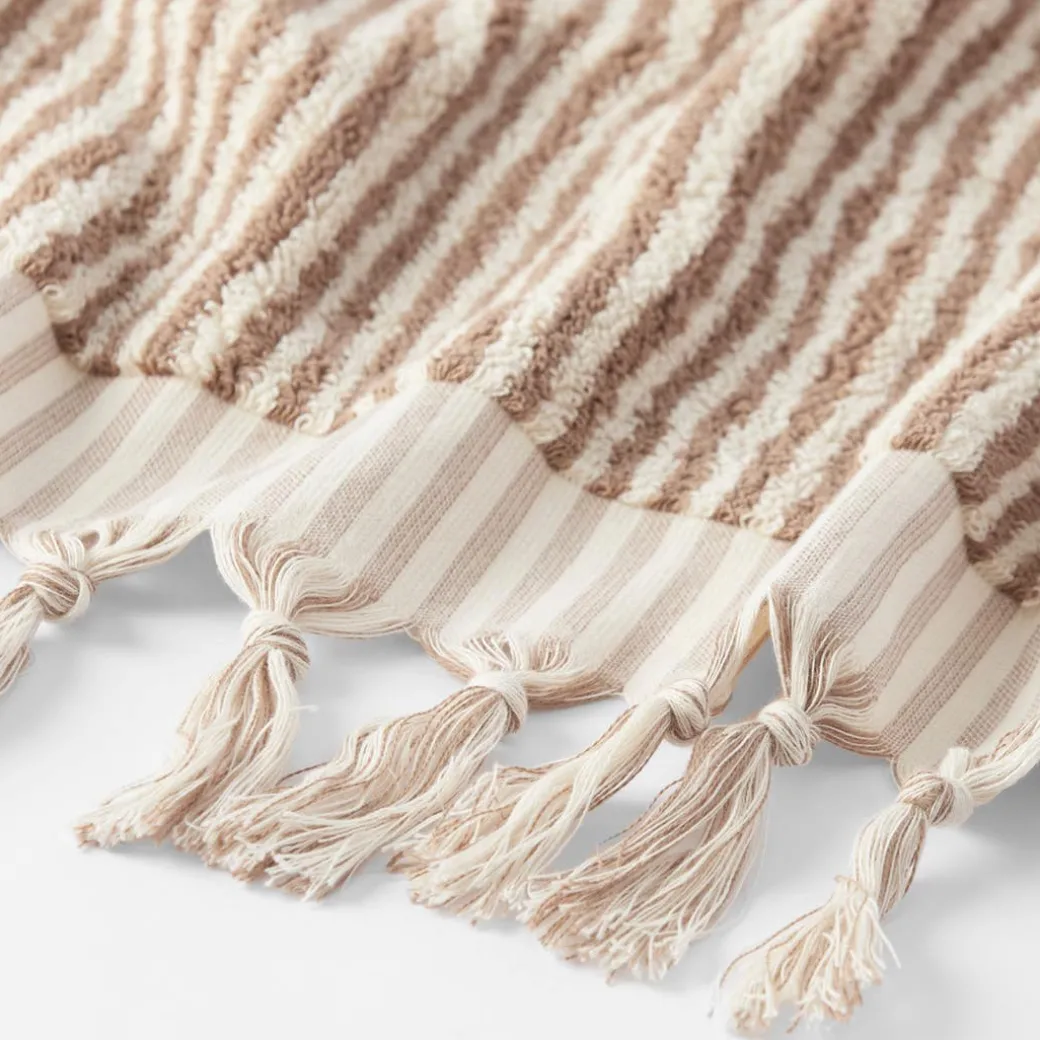Ama Stripe Towel - Olive Green