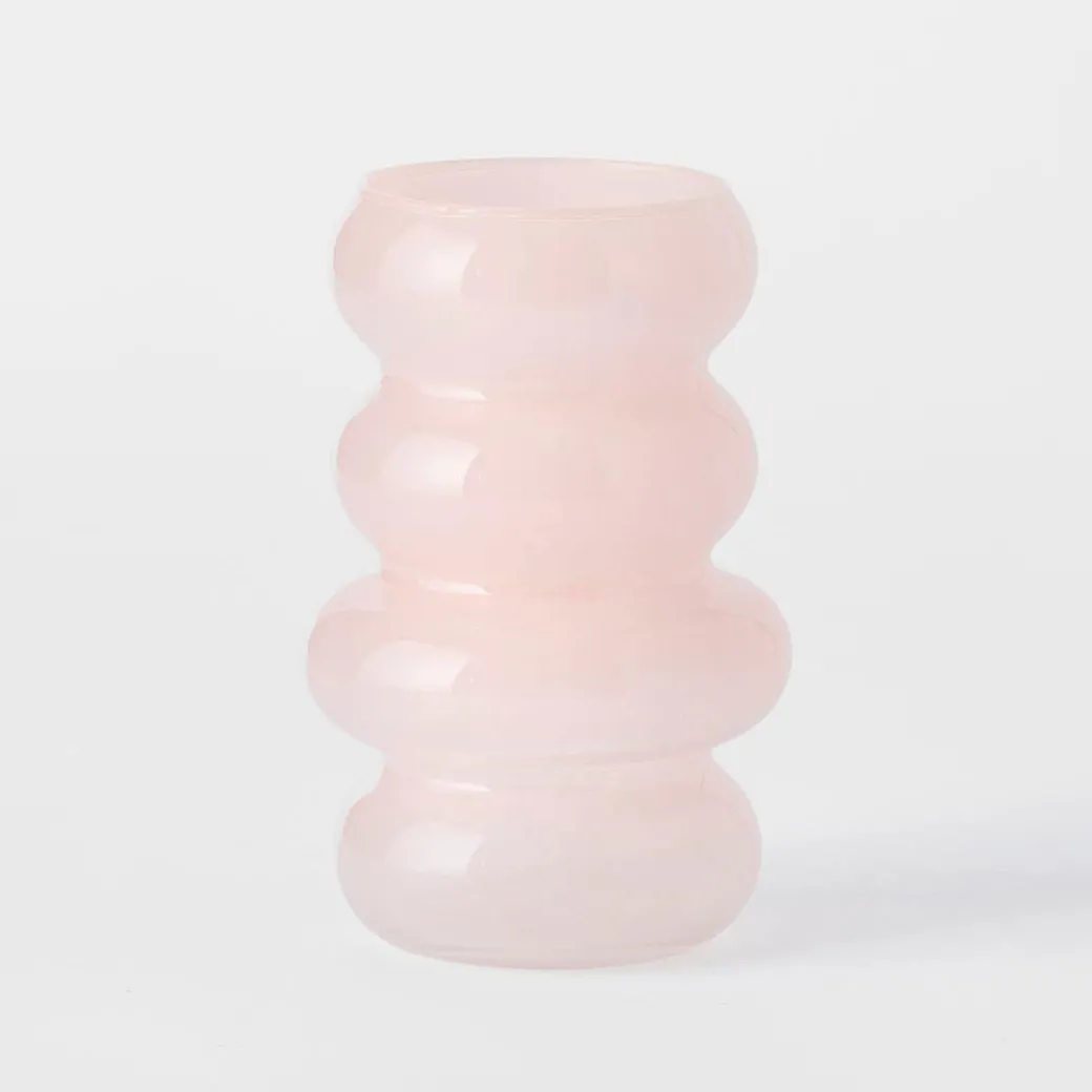 Azure Stacked Glass Vase