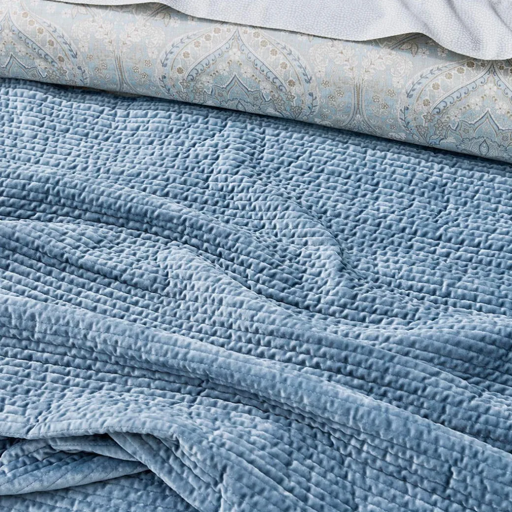 Blake Coverlet - Smoke Blue