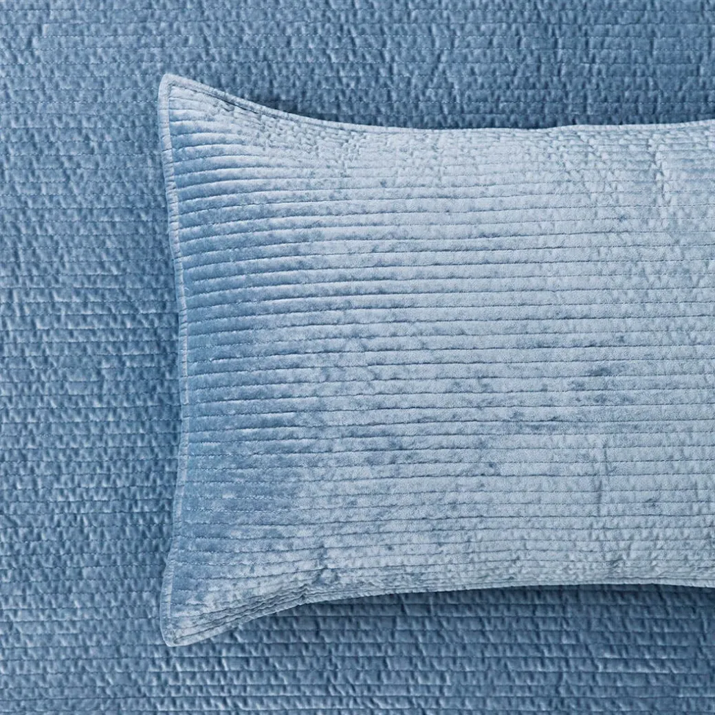Blake Coverlet - Smoke Blue