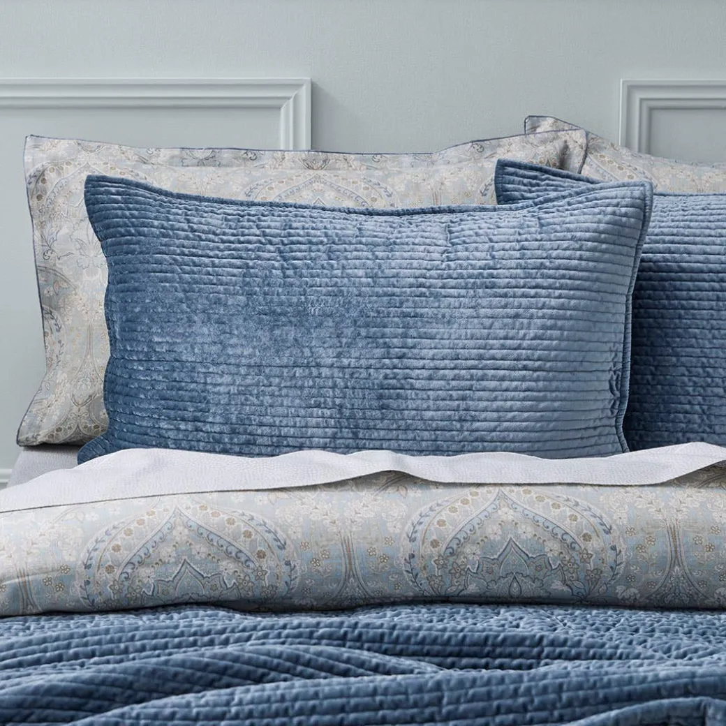 Blake Coverlet - Smoke Blue
