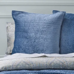 Blake Coverlet - Smoke Blue