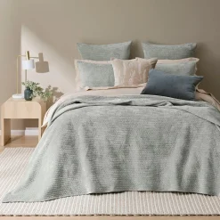Blake Coverlet - Smoke Blue
