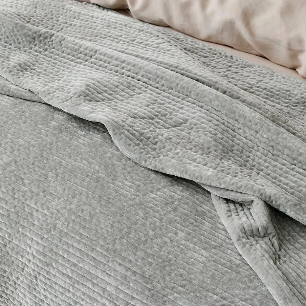 Blake Coverlet - Smoke Blue