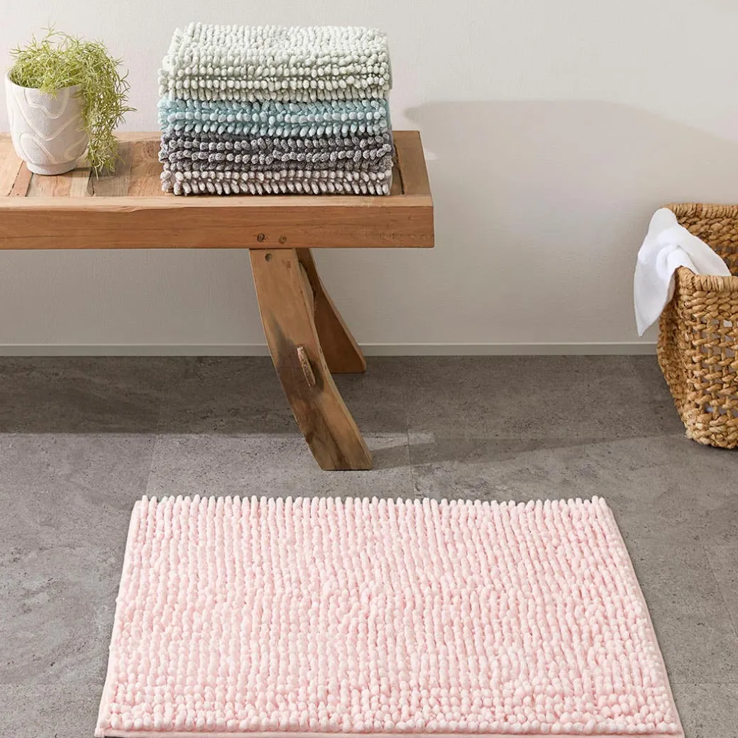 Bobble Melange Bath Mat - Charcoal