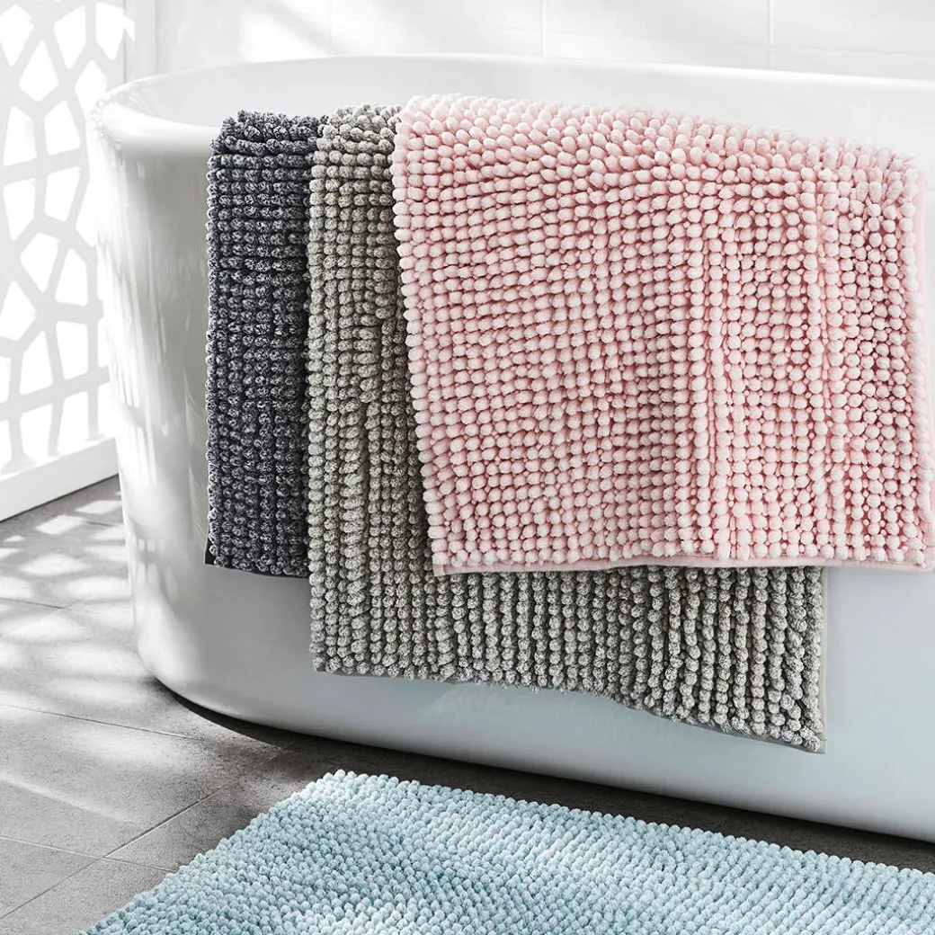 Bobble Melange Bath Mat - Charcoal