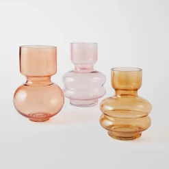 Bubble Glass Vase Round