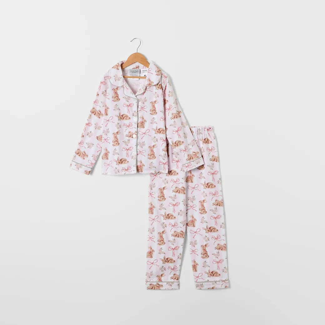 Bunny Bow Kids Flannelette Pyjamas