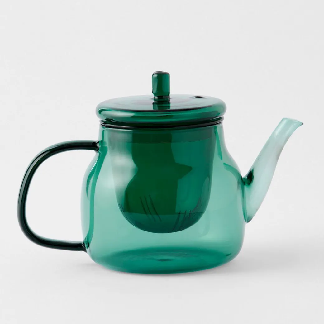 Carson Glass Tea Pot - Green