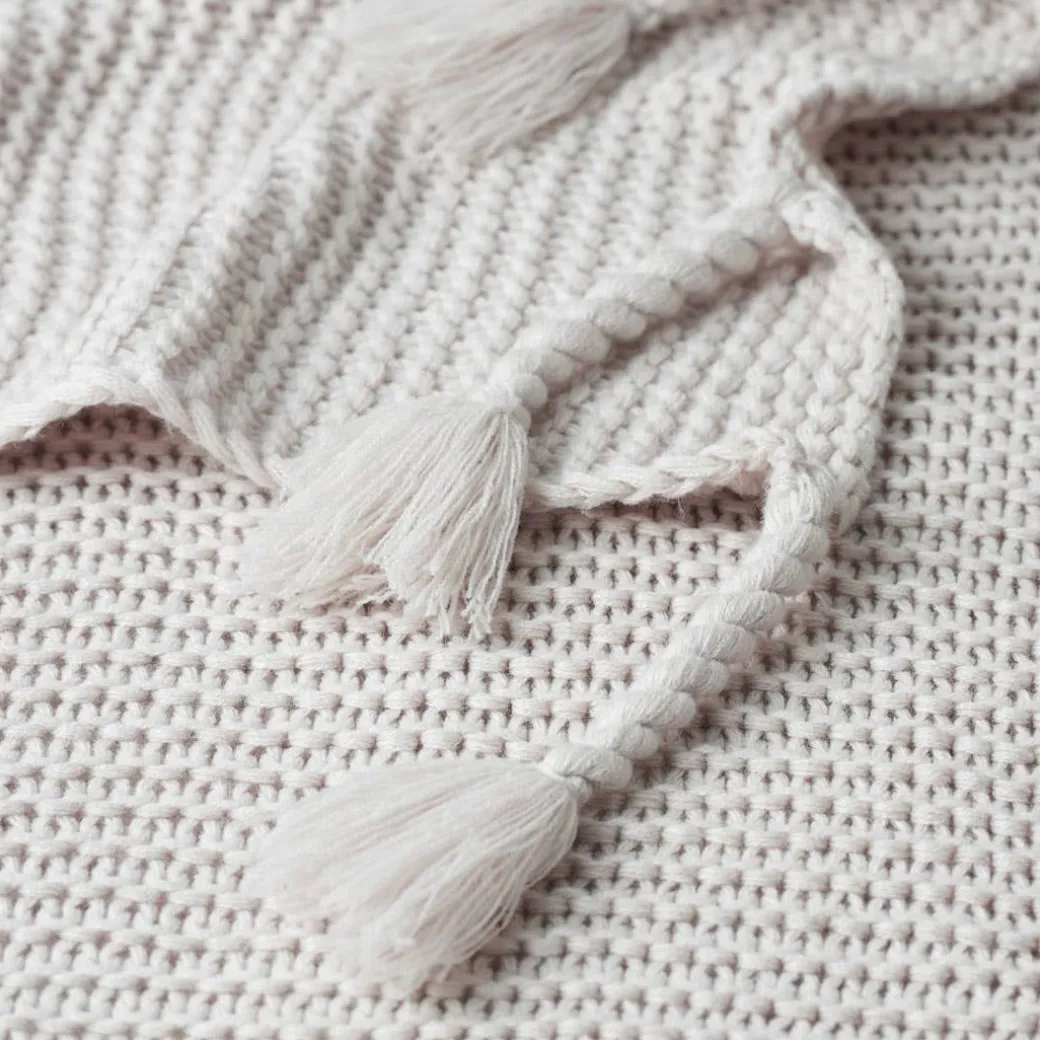 Chunky Tassel Throw - Pine