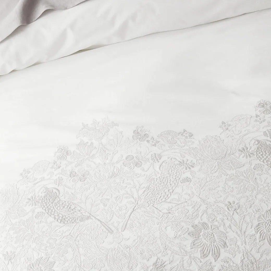 Embroidered Strawberry Thief Quilt Cover