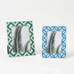 Enamel Geometric Photo Frame - Green