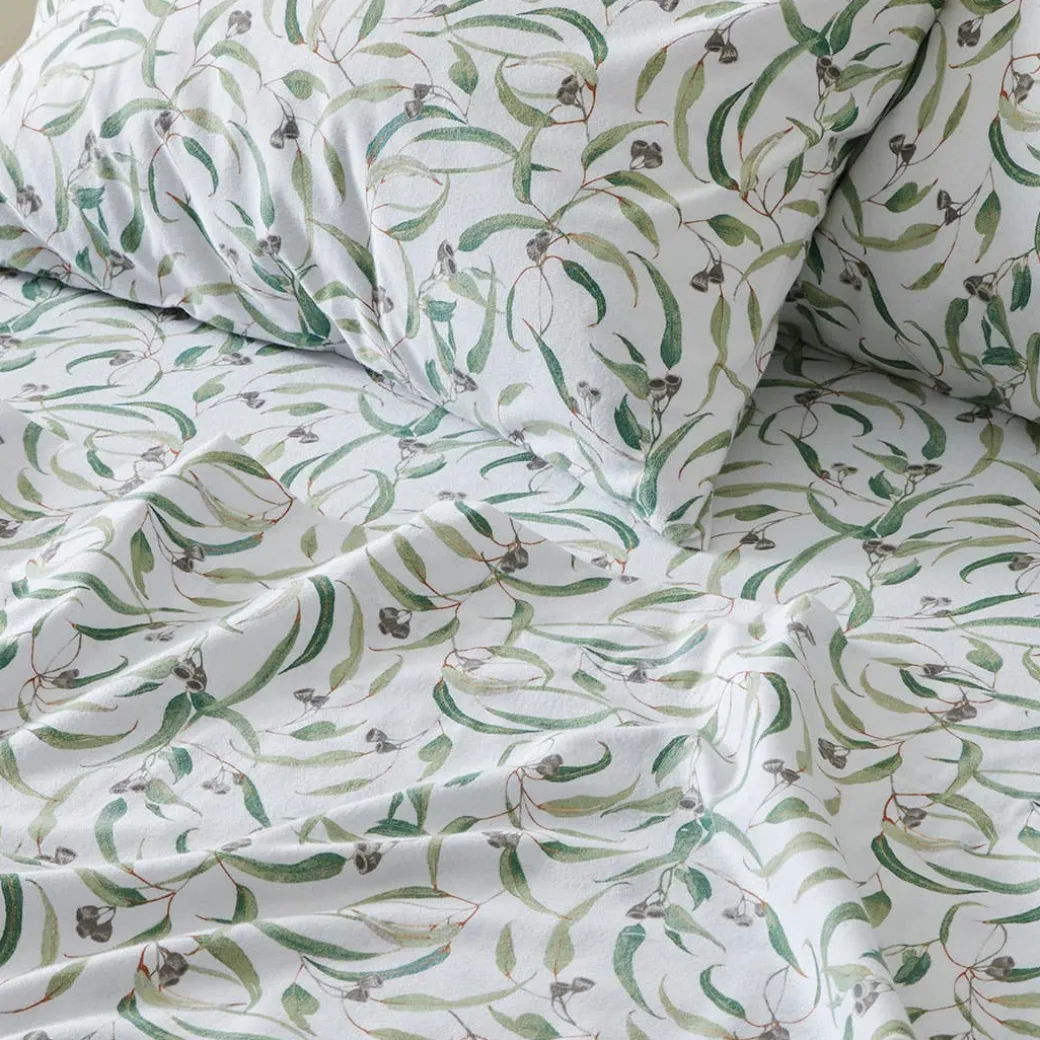 Eucalyptus Flannelette Sheet Set