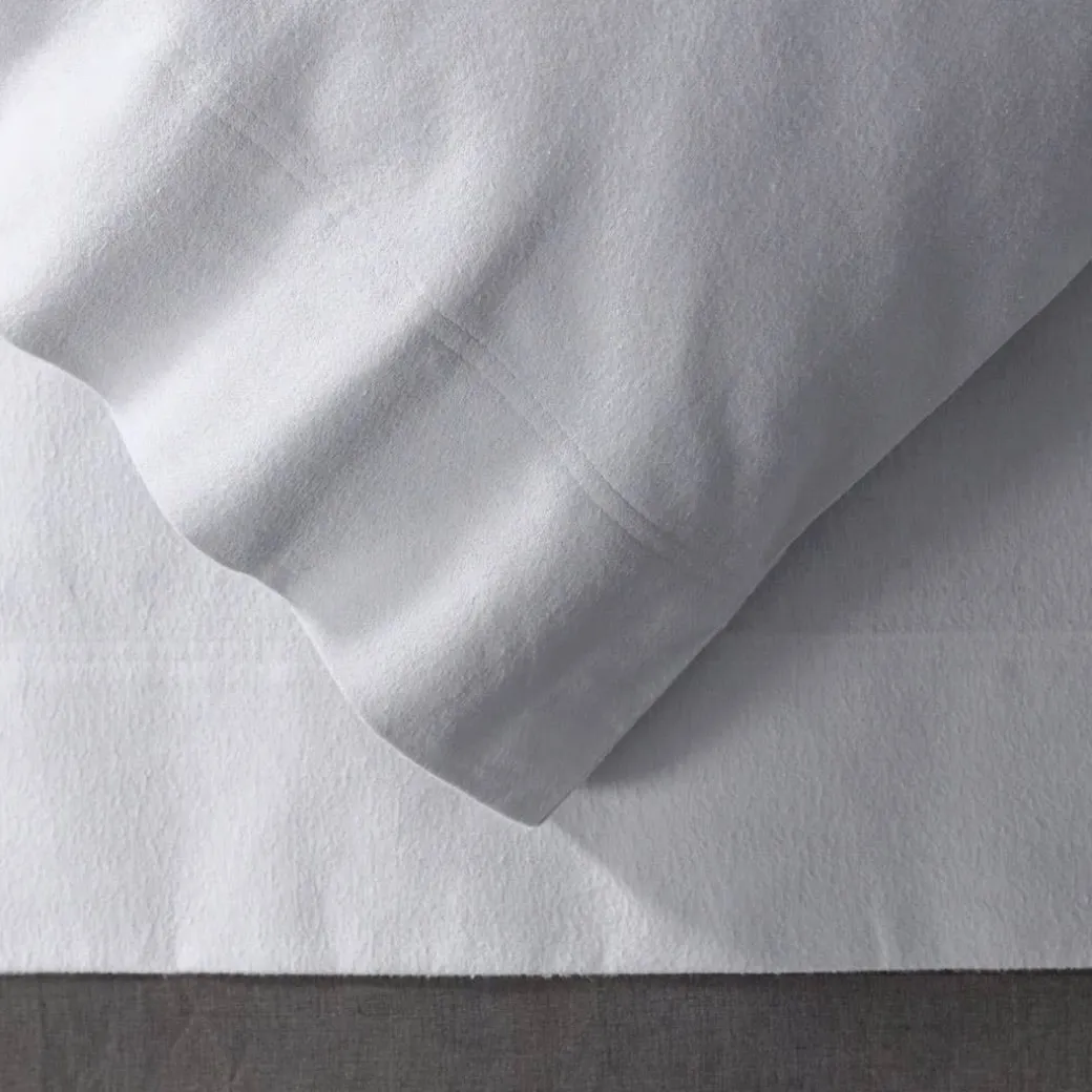Flannelette Sheet Set - White