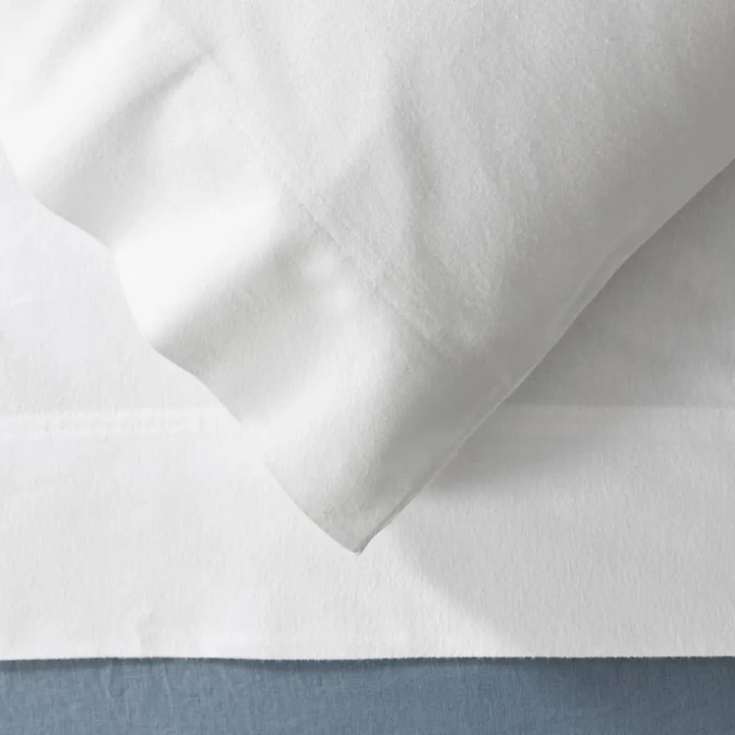 Flannelette Sheet Set - White
