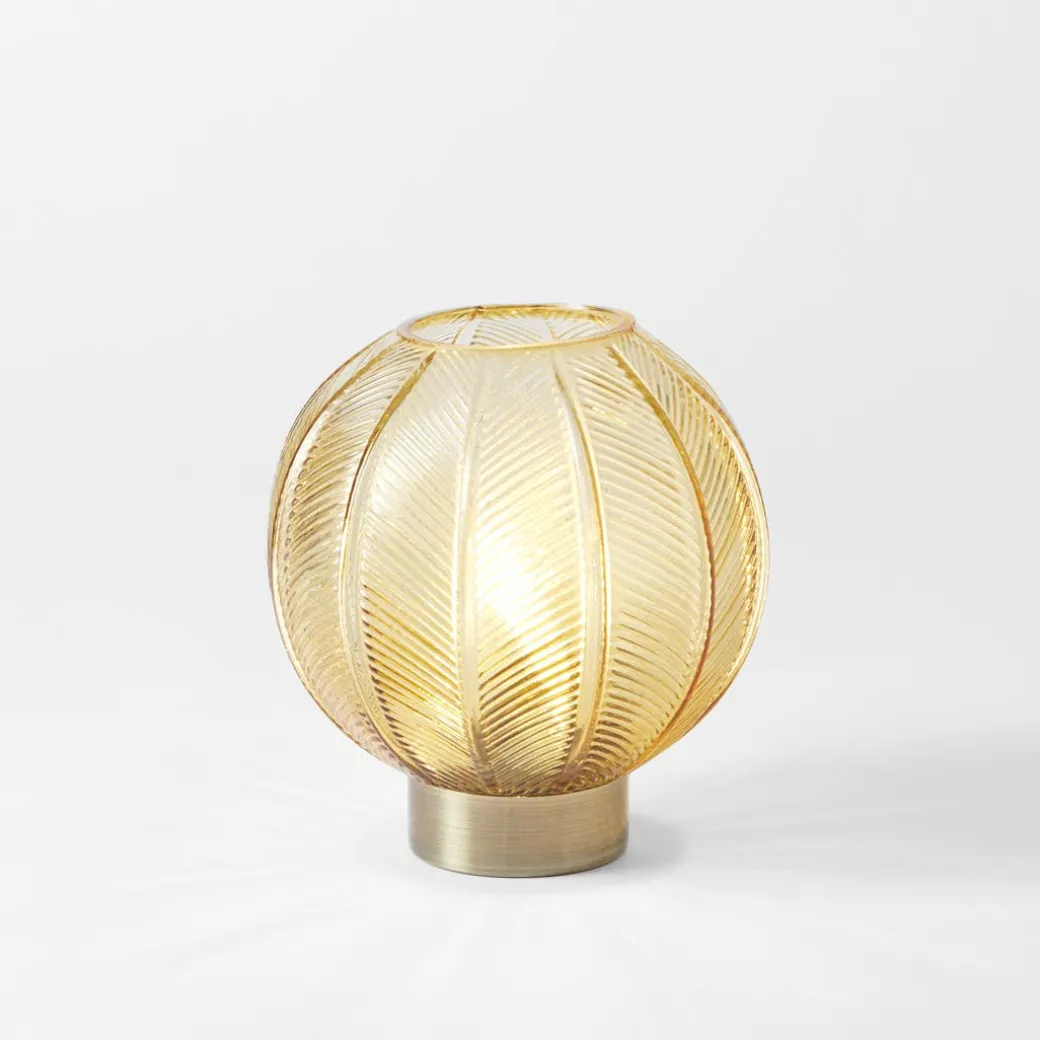 Greta Led Glass Lamp - Ochre
