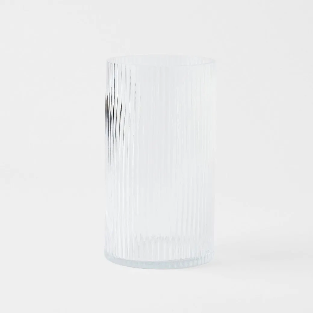 Harley Glass Ribbed Vase Large
