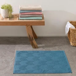 Kinsley Bath Mat - Steel Blue