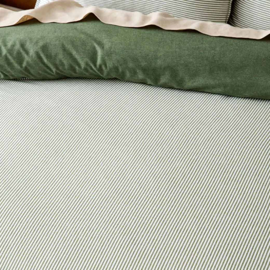 Levi Reversible Brushed Cotton Quilt Cover - Oat