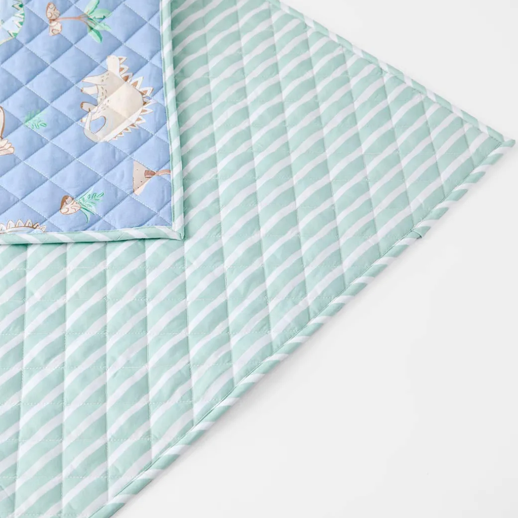 Little Dino Reversible Rectangle Play Mat/Comforter