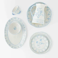 Lucinda Serving Bowl - Blue/White