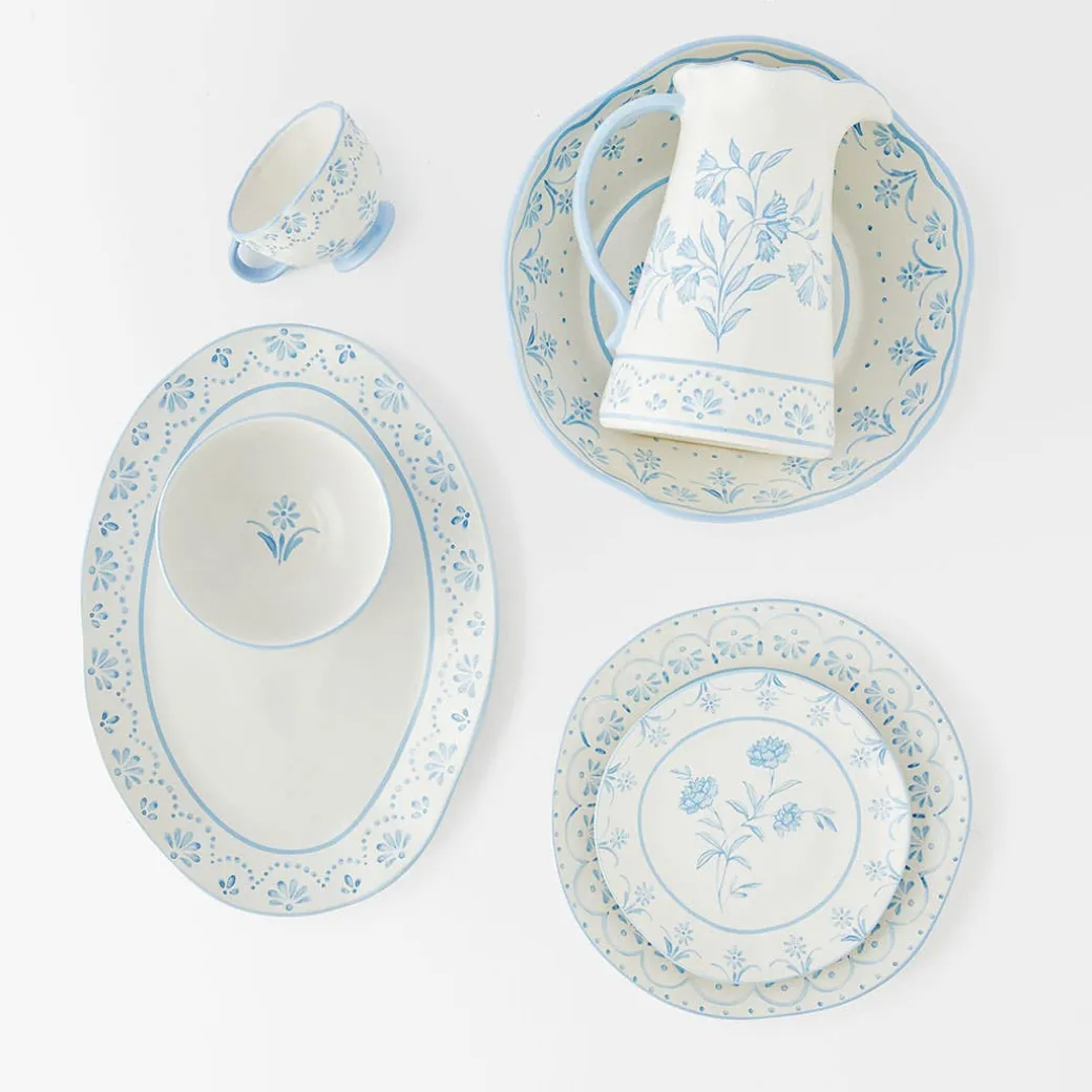 Lucinda Side Plate - Blue/White