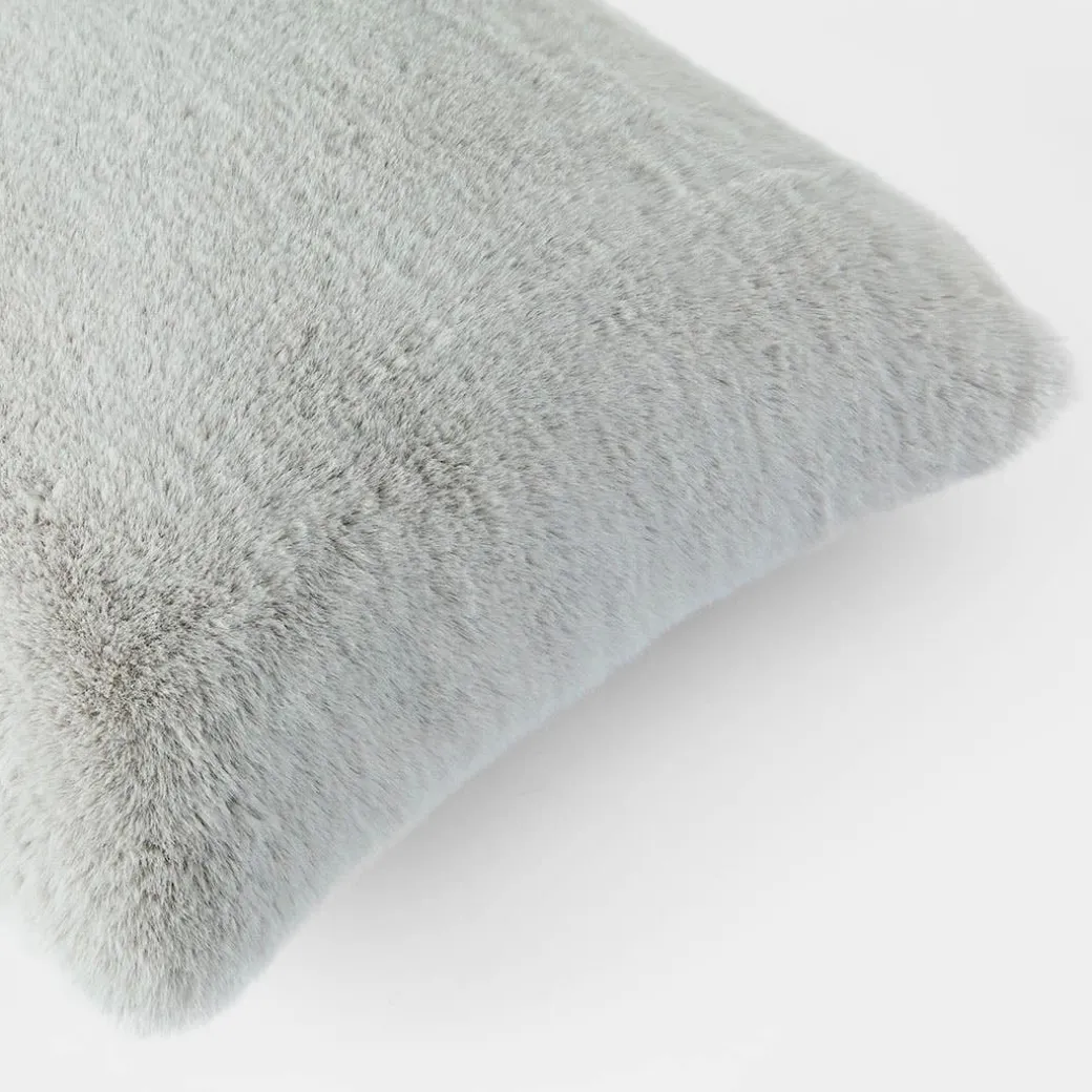 Luxury Faux Fur Cushion - Stone