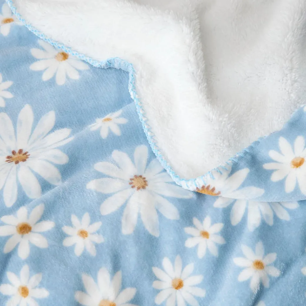Marguerite Sherpa Blanket - Blue