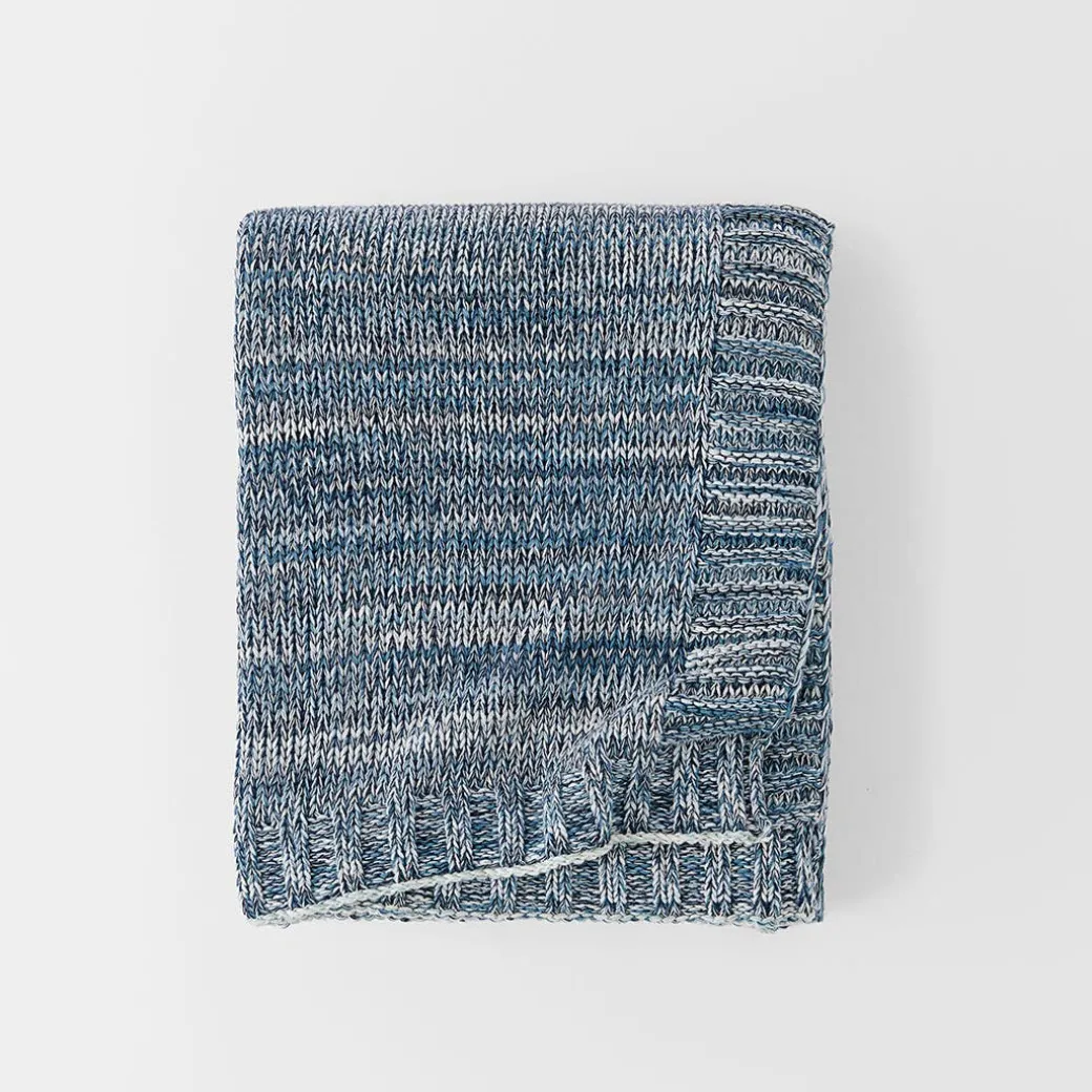 Moss Ombre Throw - Bluestone