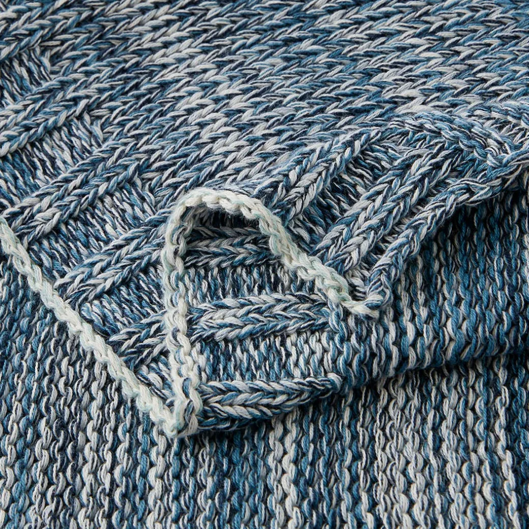 Moss Ombre Throw - Bluestone