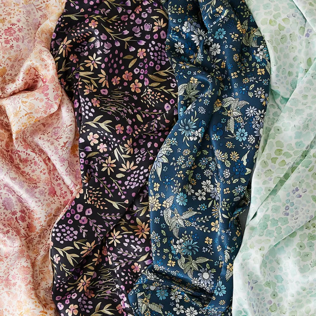 Mulberry Silk Print Pillowcase - Green