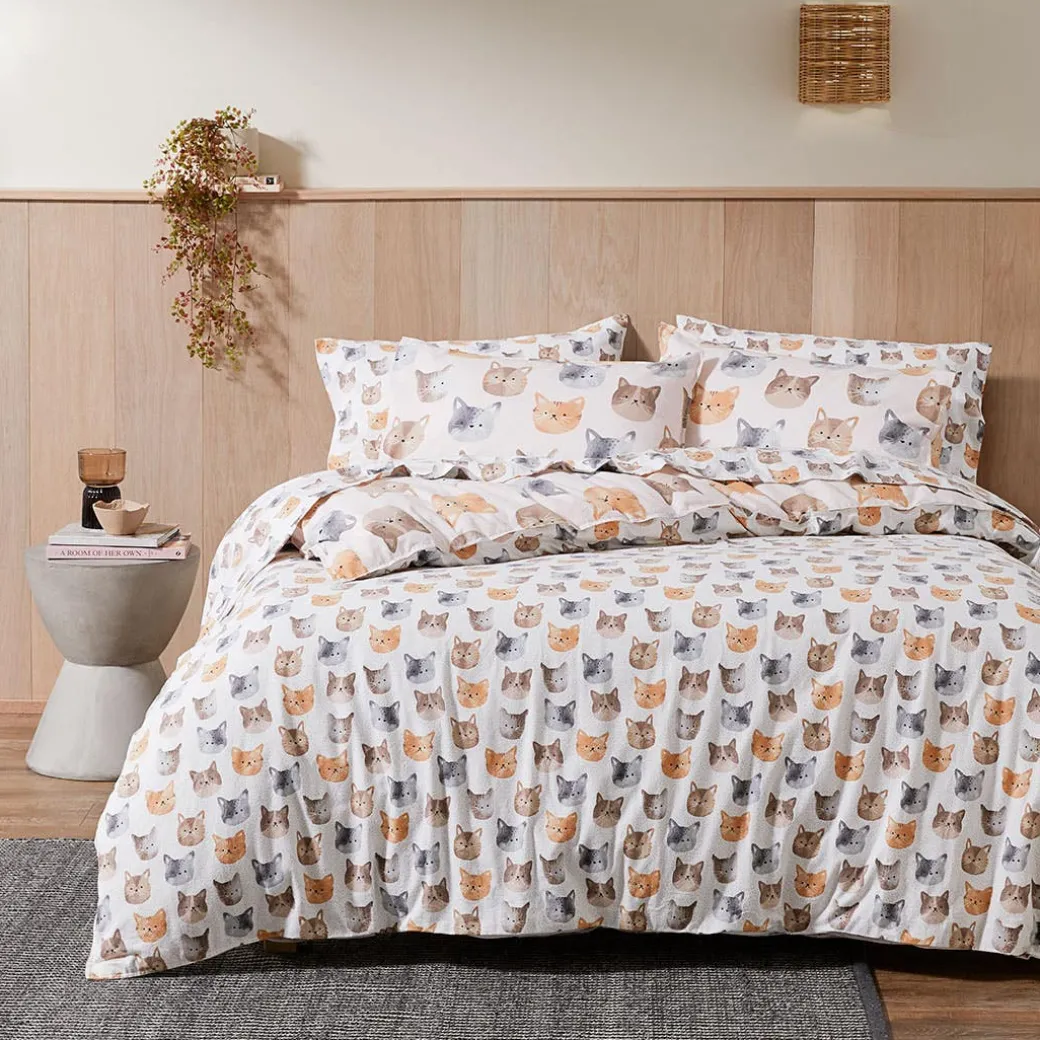 Nala Reversible Flannelette Quilt Cover Set