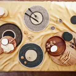 Nyla Placemat - Brown/Navy