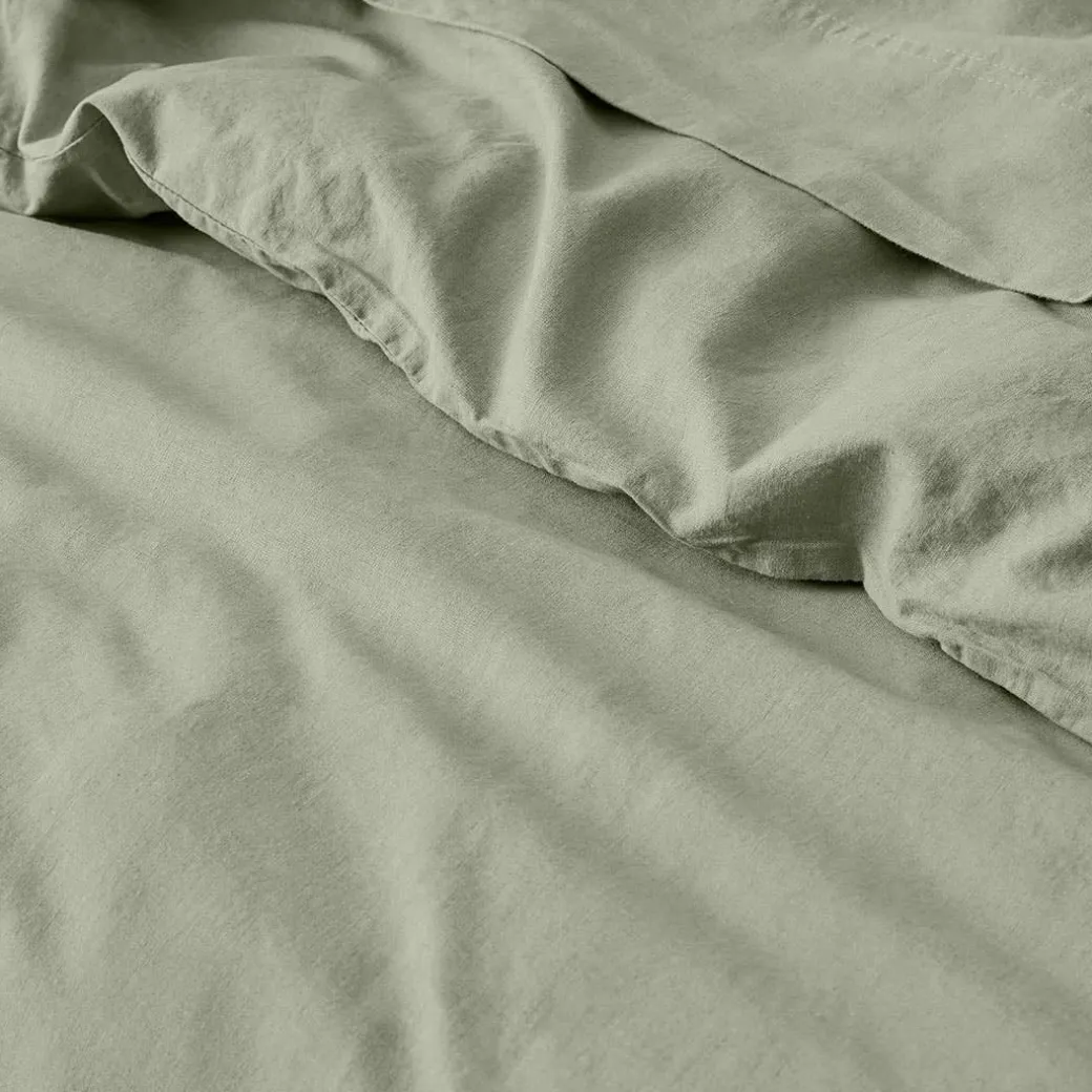 Olsen Linen/Cotton Quilt Cover - Green