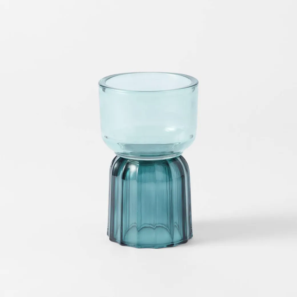 Ruby Two Way Candle Holder - Bluestone