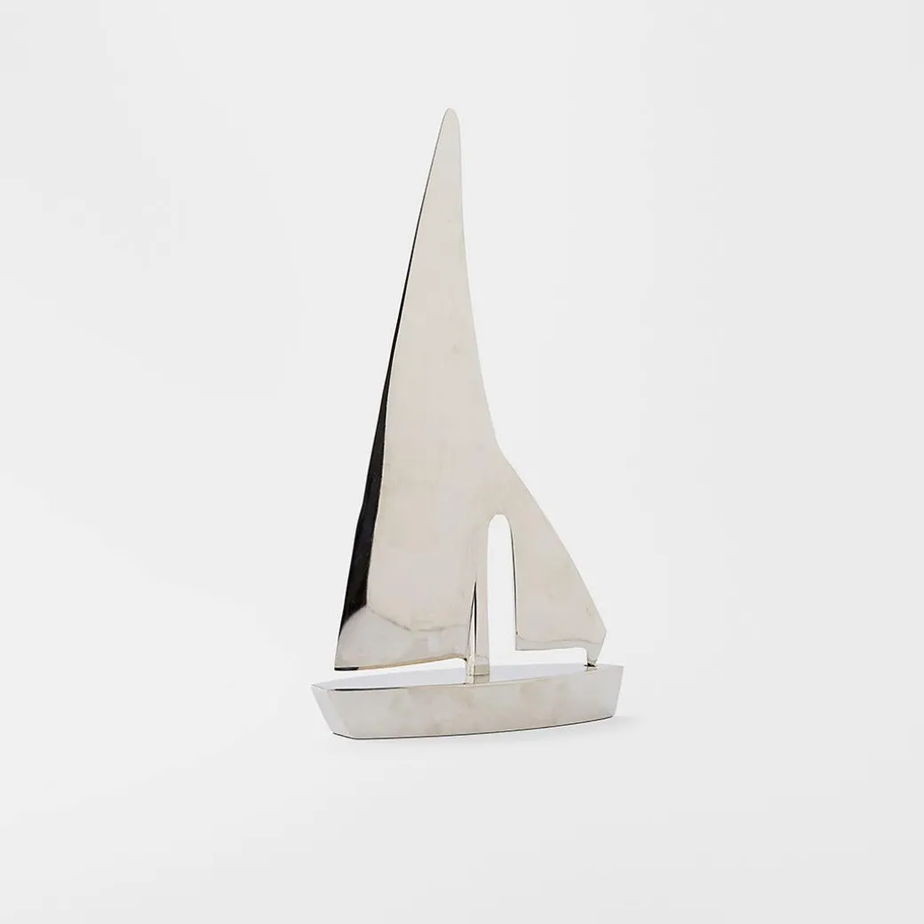Sailing Boat Metal Statue Large