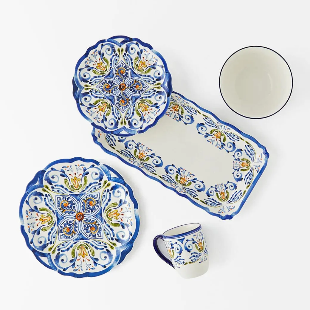 Savona Breakfast Bowl - Blue/Yellow