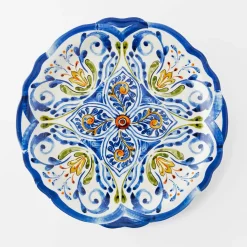 Savona Dinner Plate - Blue/Yellow