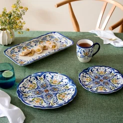 Savona Side Plate - Blue/Yellow