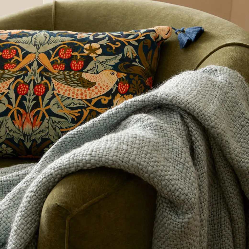 Strawberry Thief Cushion - Indigo