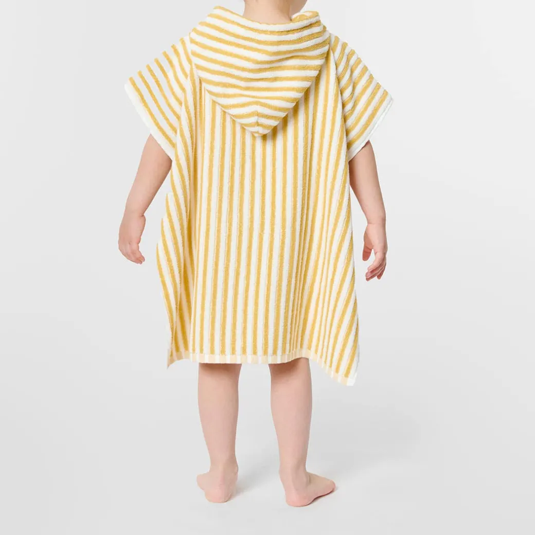 Striped Hooded Kids Poncho