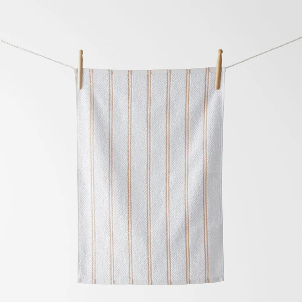 Turner Set Of 3 Terry Tea Towel - Brick/Pink