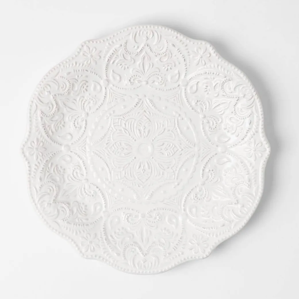 Venezia Large Round Platter - Ivory