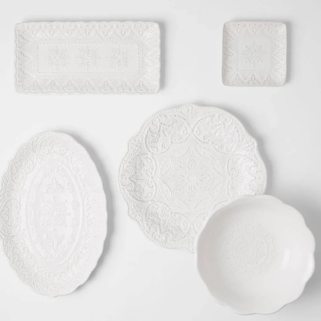 Venezia Small Square Platter - Ivory
