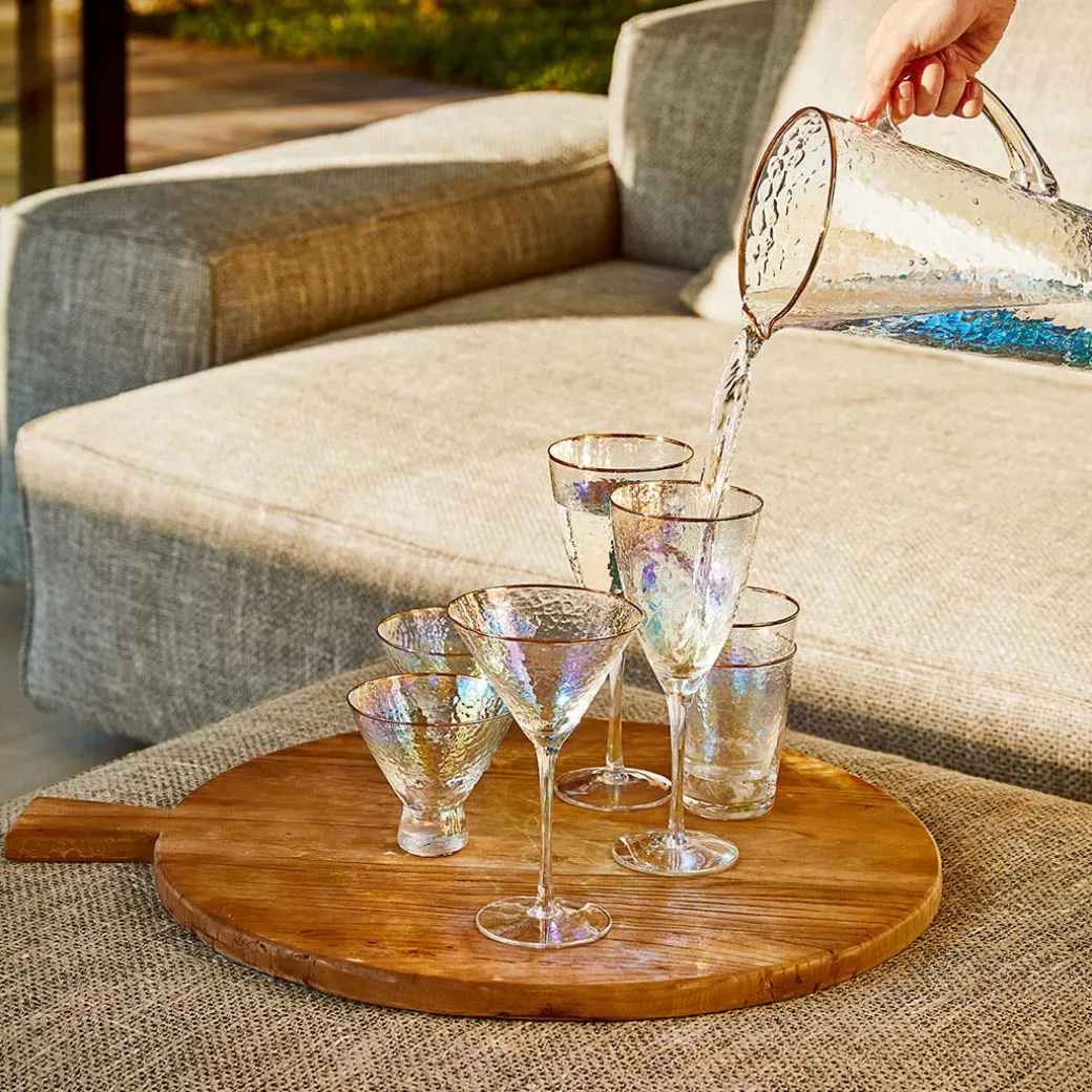Vista Gold Rim Glass Drinkware
