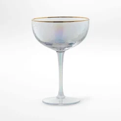 Vista Gold Rim Glass Drinkware